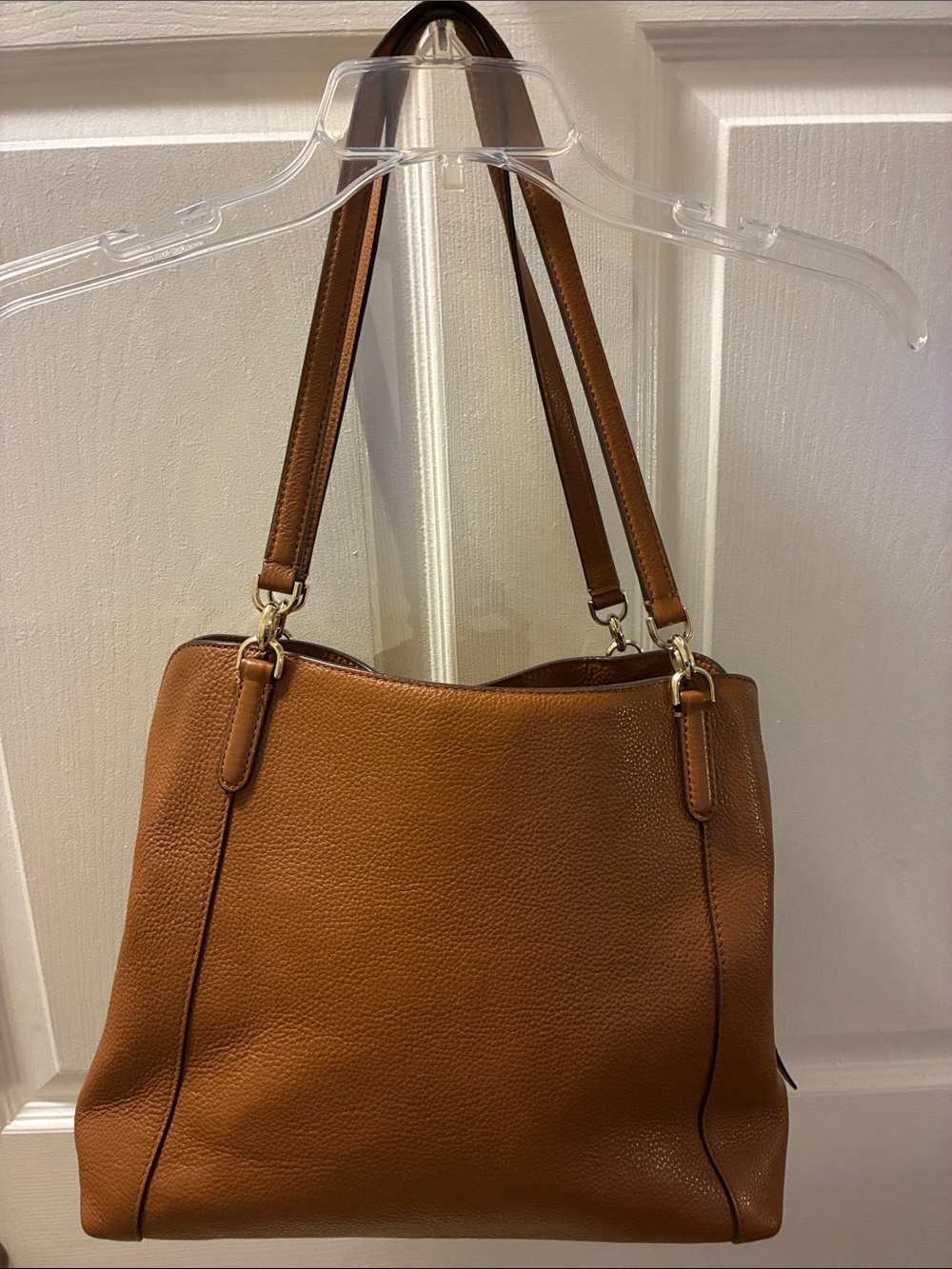 kate spade Tan “warm gingerbread” Leather Tote w/Logo-Print Lining,3 compartment - Picture 3 of 11
